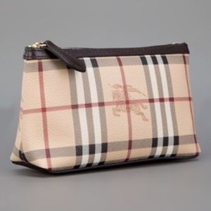 Authentic Burberry Haymarket Make-up Bag Pouchette